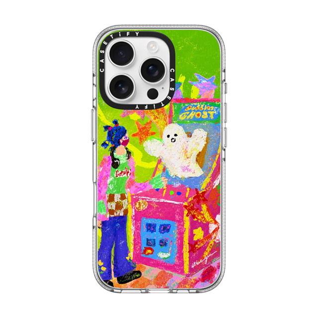 Albee Yau x CASETiFY iPhone 16 Pro ケース Star,Cartoon クリア クリア ケース MagSafe対応 Bubble Ghost vs Bubble Girl by Albee Yau Back to School Albee Yau x CASETiFY iPhone 16 Pro ケース Star,Cartoon クリア クリア ケース MagSafe対応 Bubble Ghost vs Bubble Girl by Albee Yau Back to School