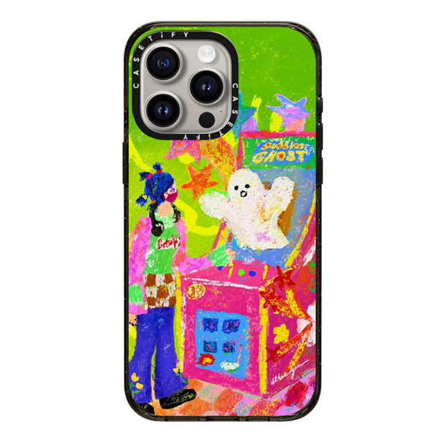 Albee Yau x CASETiFY iPhone 15 Pro Max ケース Star,Cartoon ブラック インパクトケース MagSafe対応 Bubble Ghost vs Bubble Girl by Albee Yau Back to School Albee Yau x CASETiFY iPhone 15 Pro Max ケース Star,Cartoon ブラック インパクトケース MagSafe対応 Bubble Ghost vs Bubble Girl by Albee Yau Back to School
