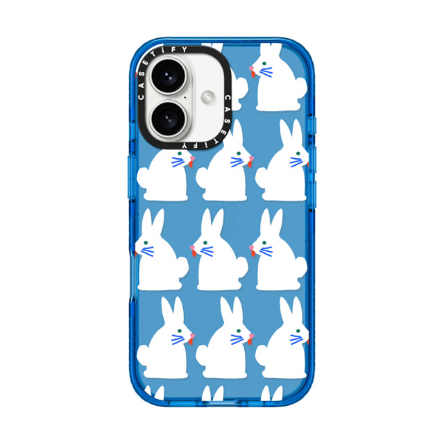Katie Benn x CASETiFY iPhone 16 ケース スカイブルー インパクトケース BUNNIES BY KATIE BENN