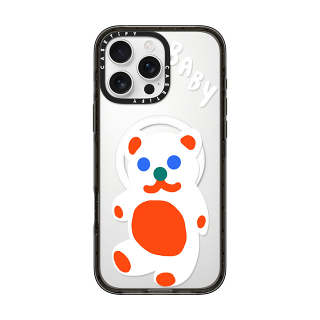 Katie Benn x CASETiFY iPhone 16 Pro Max ケース Bear,Animal ブラック インパクトケース MagSafe対応 Baby Bear by Katie Benn Father's Day Katie Benn x CASETiFY iPhone 16 Pro Max ケース Bear,Animal ブラック インパクトケース MagSafe対応 Baby Bear by Katie Benn Father's Day
