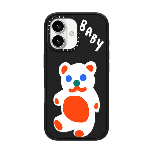 Katie Benn x CASETiFY iPhone 16 ケース Bear,Animal マットブラック インパクトケース MagSafe対応 Baby Bear by Katie Benn Father's Day Katie Benn x CASETiFY iPhone 16 ケース Bear,Animal マットブラック インパクトケース MagSafe対応 Baby Bear by Katie Benn Father's Day