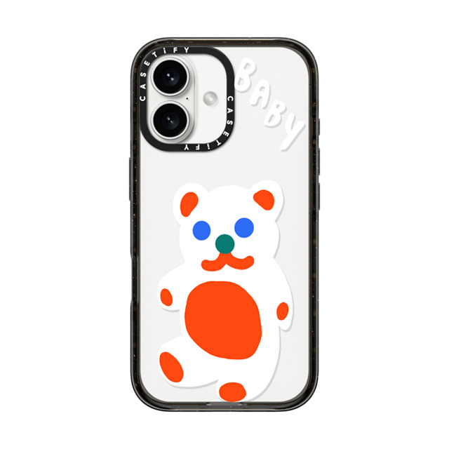 Katie Benn x CASETiFY iPhone 16 ケース Bear,Animal ブラック インパクトケース Baby Bear by Katie Benn Father's Day Katie Benn x CASETiFY iPhone 16 ケース Bear,Animal ブラック インパクトケース Baby Bear by Katie Benn Father's Day
