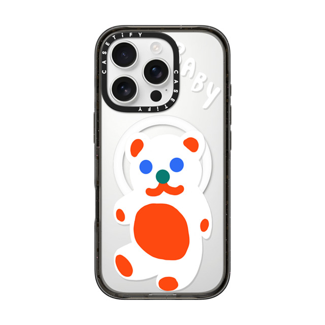 Katie Benn x CASETiFY iPhone 16 Pro ケース Bear,Animal ブラック インパクトケース MagSafe対応 Baby Bear by Katie Benn Father's Day Katie Benn x CASETiFY iPhone 16 Pro ケース Bear,Animal ブラック インパクトケース MagSafe対応 Baby Bear by Katie Benn Father's Day