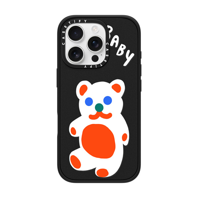Katie Benn x CASETiFY iPhone 16 Pro ケース Bear,Animal マットブラック インパクトケース MagSafe対応 Baby Bear by Katie Benn Father's Day Katie Benn x CASETiFY iPhone 16 Pro ケース Bear,Animal マットブラック インパクトケース MagSafe対応 Baby Bear by Katie Benn Father's Day