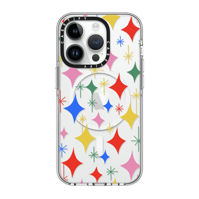 Katie Benn x CASETiFY iPhone 14 Pro Case Clear Clear Case MagSafe Compatible Sparkle Party by Katie Benn Katie Benn x CASETiFY iPhone 14 Pro Case Clear Clear Case MagSafe Compatible Sparkle Party by Katie Benn