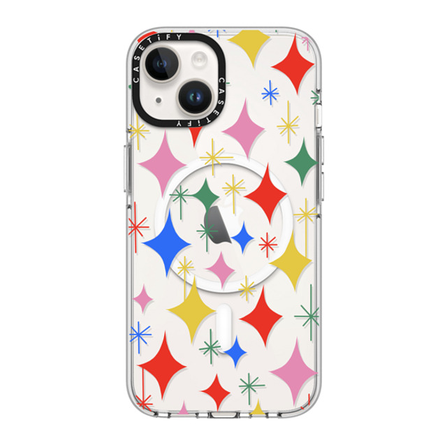Katie Benn x CASETiFY iPhone 14 Case Clear Clear Case MagSafe Compatible Sparkle Party by Katie Benn Katie Benn x CASETiFY iPhone 14 Case Clear Clear Case MagSafe Compatible Sparkle Party by Katie Benn
