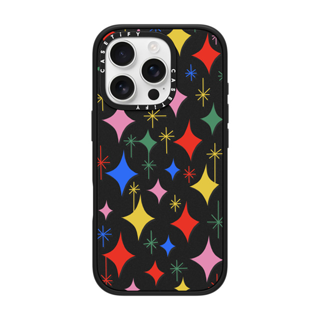 Katie Benn x CASETiFY iPhone 16 Pro Case Matte Black Impact Case MagSafe Compatible Sparkle Party by Katie Benn Katie Benn x CASETiFY iPhone 16 Pro Case Matte Black Impact Case MagSafe Compatible Sparkle Party by Katie Benn