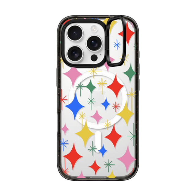 Katie Benn x CASETiFY iPhone 16 Pro Case Black インパクトリングスタンドケース MagSafe対応 Sparkle Party by Katie Benn Katie Benn x CASETiFY iPhone 16 Pro Case Black インパクトリングスタンドケース MagSafe対応 Sparkle Party by Katie Benn