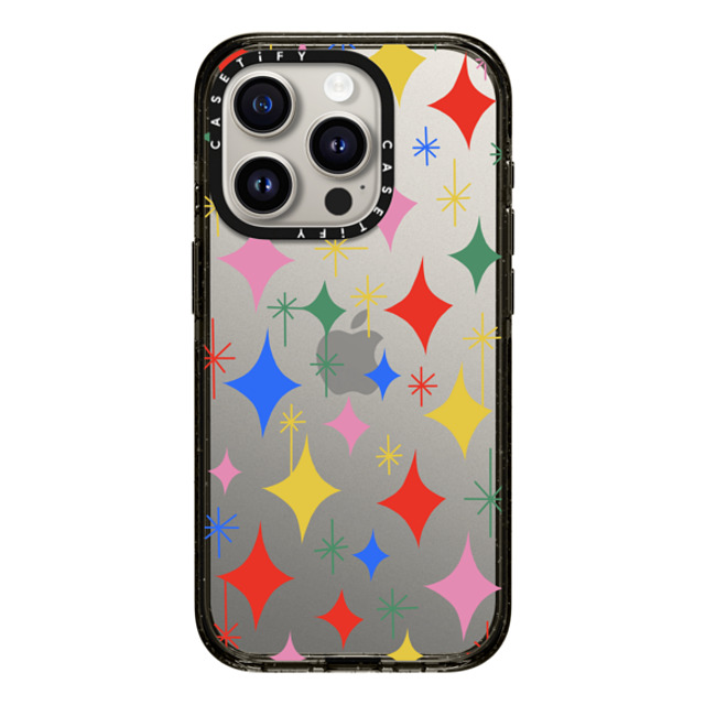 Katie Benn x CASETiFY iPhone 15 Pro Case Black Impact Case Sparkle Party by Katie Benn Katie Benn x CASETiFY iPhone 15 Pro Case Black Impact Case Sparkle Party by Katie Benn