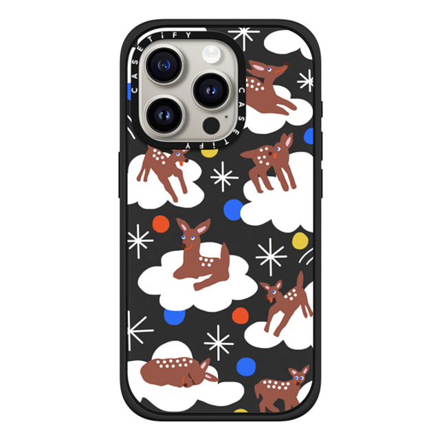 Katie Benn x CASETiFY iPhone 15 Pro Case Animal,Cartoon マットブラック Impact Case MagSafe Compatible Snow Deer by Katie Benn Mother's Day Katie Benn x CASETiFY iPhone 15 Pro Case Animal,Cartoon マットブラック Impact Case MagSafe Compatible Snow Deer by Katie Benn Mother's Day