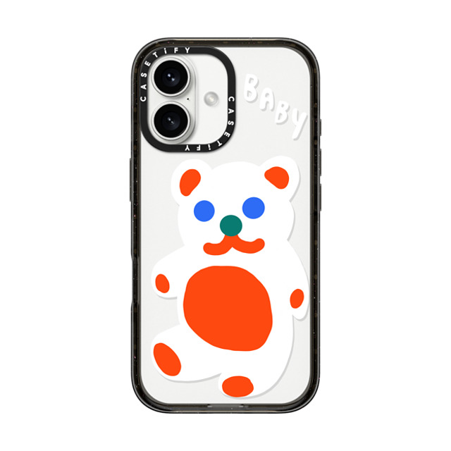 Katie Benn x CASETiFY iPhone 16 ケース Animal,Cartoon ブラック インパクトケース Baby Bear by Katie Benn Father's Day Katie Benn x CASETiFY iPhone 16 ケース Animal,Cartoon ブラック インパクトケース Baby Bear by Katie Benn Father's Day
