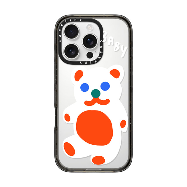 Katie Benn x CASETiFY iPhone 16 Pro Case Animal,Cartoon Black インパクトケース Baby Bear by Katie Benn Mother's Day Katie Benn x CASETiFY iPhone 16 Pro Case Animal,Cartoon Black インパクトケース Baby Bear by Katie Benn Mother's Day