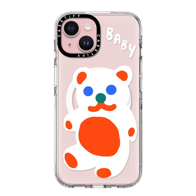 Katie Benn x CASETiFY iPhone 15 Case Animal,Cartoon Clear Clear Case MagSafe Compatible Baby Bear by Katie Benn Father's Day Katie Benn x CASETiFY iPhone 15 Case Animal,Cartoon Clear Clear Case MagSafe Compatible Baby Bear by Katie Benn Father's Day