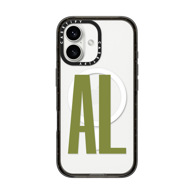 CASETiFY iPhone 16 Case Black Impact Case MagSafe Compatible Custom Case - AL CASETiFY iPhone 16 Case Black Impact Case MagSafe Compatible Custom Case - AL