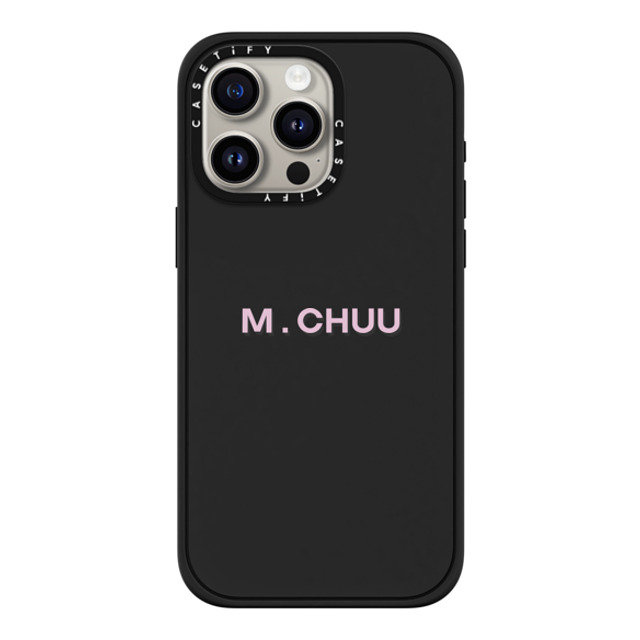 CASETiFY iPhone 15 Pro Max Case Matte Black Impact Case MagSafe Compatible Custom Case - m. chuu CASETiFY iPhone 15 Pro Max Case Matte Black Impact Case MagSafe Compatible Custom Case - m. chuu