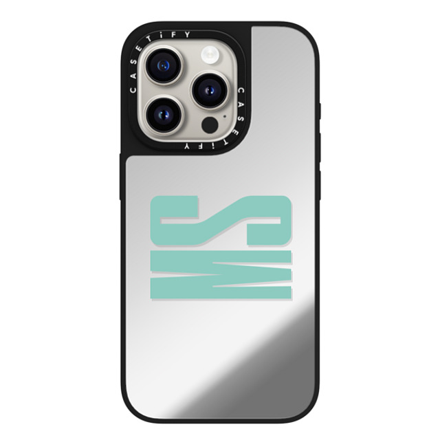 CASETiFY iPhone 15 Pro Case Silver on Black ミラーケース MagSafe対応 Custom Case - ms CASETiFY iPhone 15 Pro Case Silver on Black ミラーケース MagSafe対応 Custom Case - ms