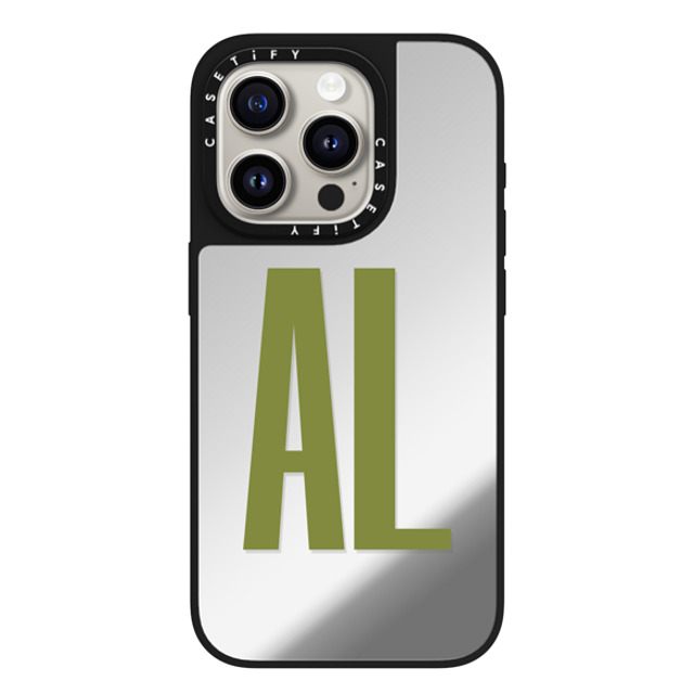 CASETiFY iPhone 15 Pro Case Silver on Black ミラーケース MagSafe対応 Custom Case - AL CASETiFY iPhone 15 Pro Case Silver on Black ミラーケース MagSafe対応 Custom Case - AL
